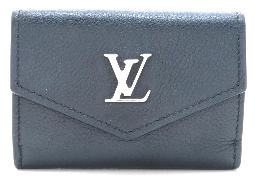 LOUIS VUITTON Portefeuille Lock Calfskin Noir Black